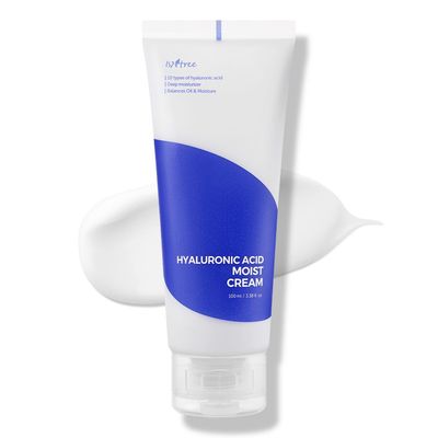 ISNTREE Hyaluronic Acid Moist Cream 100ml, 3.38 fl.oz | Balances Oil &amp; Moisture | Deep Hydration | Korean Skincare