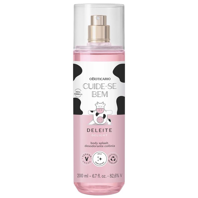 O Boticrio Cuide-se Bem Delight Body Splash, Sweet and Refreshing Fragrance Mist, 6.7 Ounce (200ml)