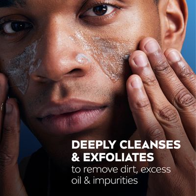 Nivea Men Deep Clean Face Wash and Scrub With Natural Charcoal, Exfoliating Face Wash for Men Removes Excess Oil, Dirt and Impurities, Beard Friendly, 2.5 Fl Oz Tube, Pack of 3