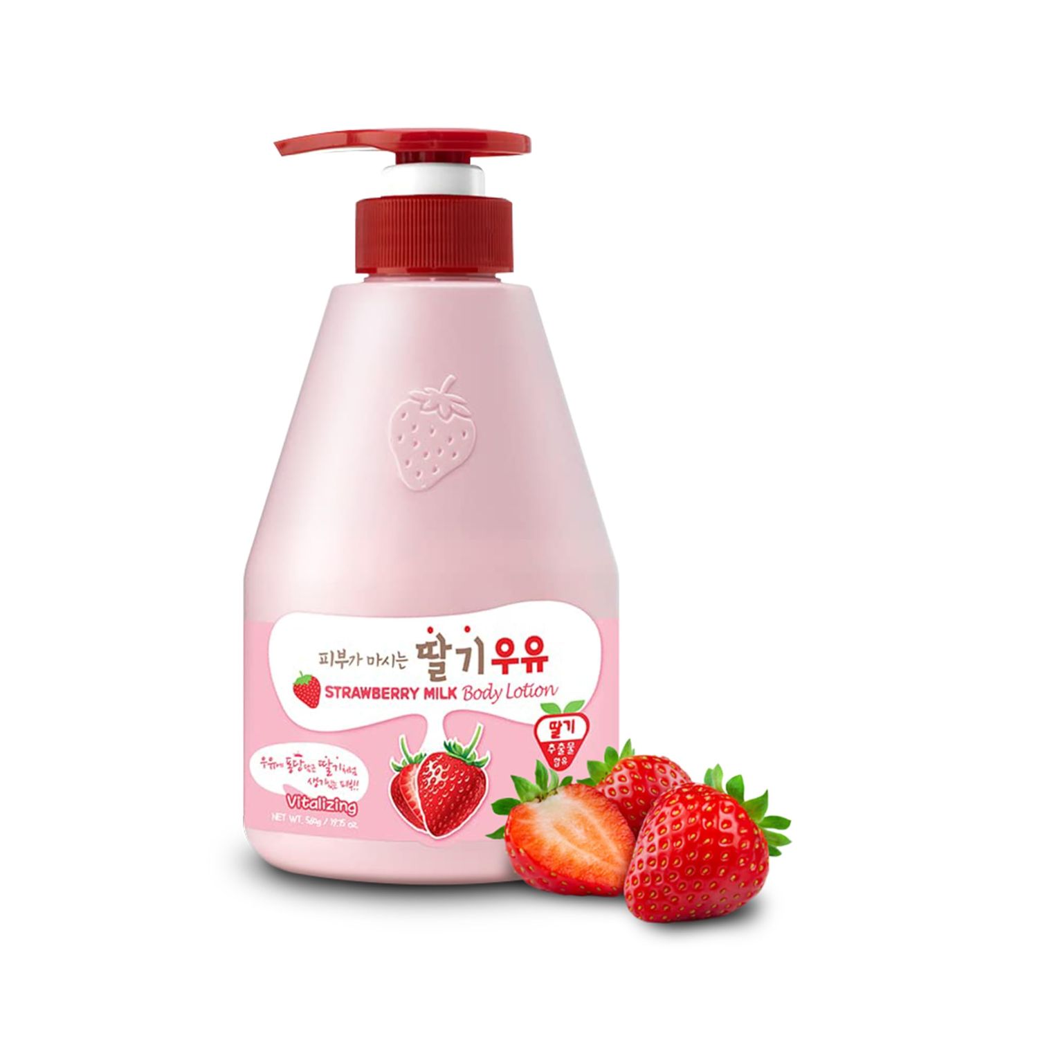 WELCOS KWAILNARA Strawberry Milk Body Lotion - Korean Body Lotion for Hydrated and Nourished Skin 560 g / 19.75 Fl. oz
