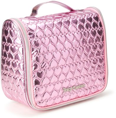 Juicy Couture Women&#39;s Cosmetics Bag - Hanging Travel Makeup and Toiletries Kit - Makeup Accessories Organizer Case with Hook, Size One Size, Pink
