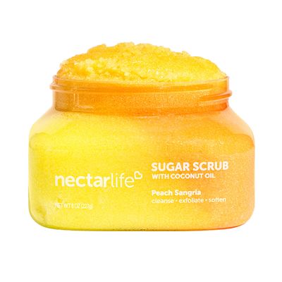 Sugar Body Scrub 8 oz, Moisturizing and Exfoliating Scrub for Nourishing Essential Body Care, Gift For Her (Peach Sangria)