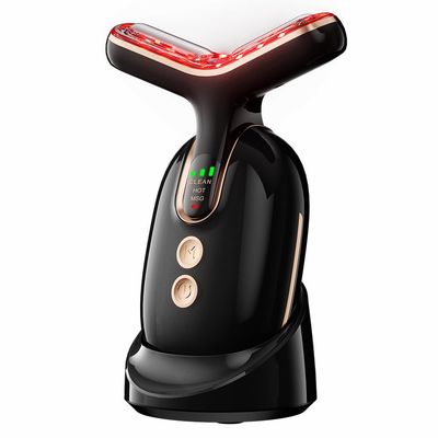 Neck Face Massager, Multifunctional Facial Massager, Face Sculpting Tool for Skin Care and Double Chin (Black Gold)