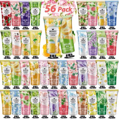 VESPRO 56Pack Hand Cream Gifts Set For Women, Bulk Hand Lotion Travel Size for Dry Cracked Hands, Mini Hand Lotion for Mothers Day Gifts, Teacher Appreciation Gifts and Nurses Week Gifts