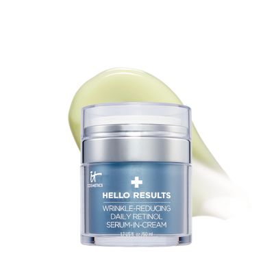 IT Cosmetics Hello Results Anti-Aging Retinol Serum-Cream - Firming Face Cream with Niacinamide &amp; Vitamins B5 &amp; E - 1.7 fl oz