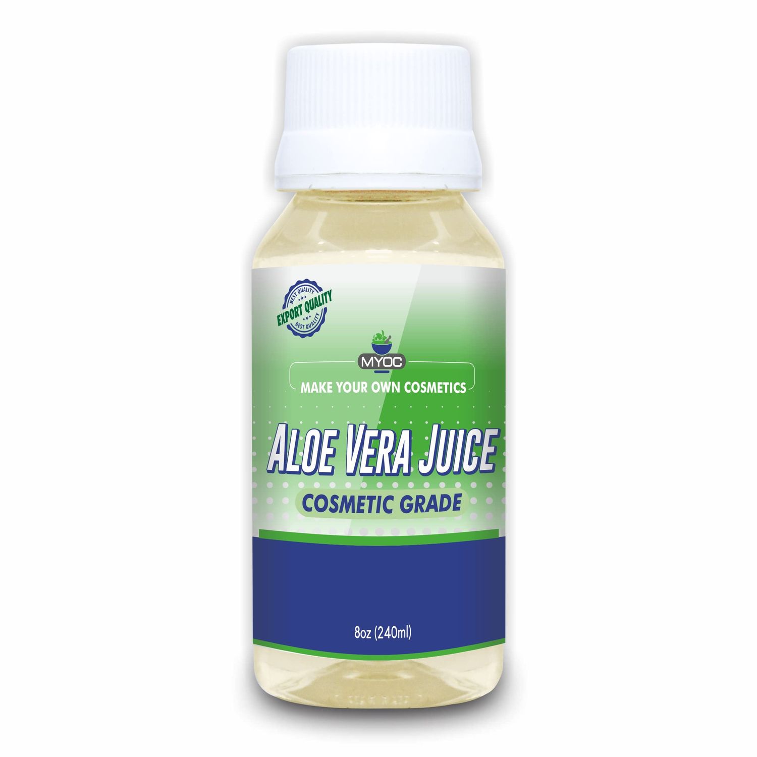 MYOC Beauty Boost Aloe Vera Juice - 240 ml (8.11 oz) - Tailored for Hair, Lotion, Cosmetics - Unlock the Versatility of Pure Aloe for Your Beauty Arsenal