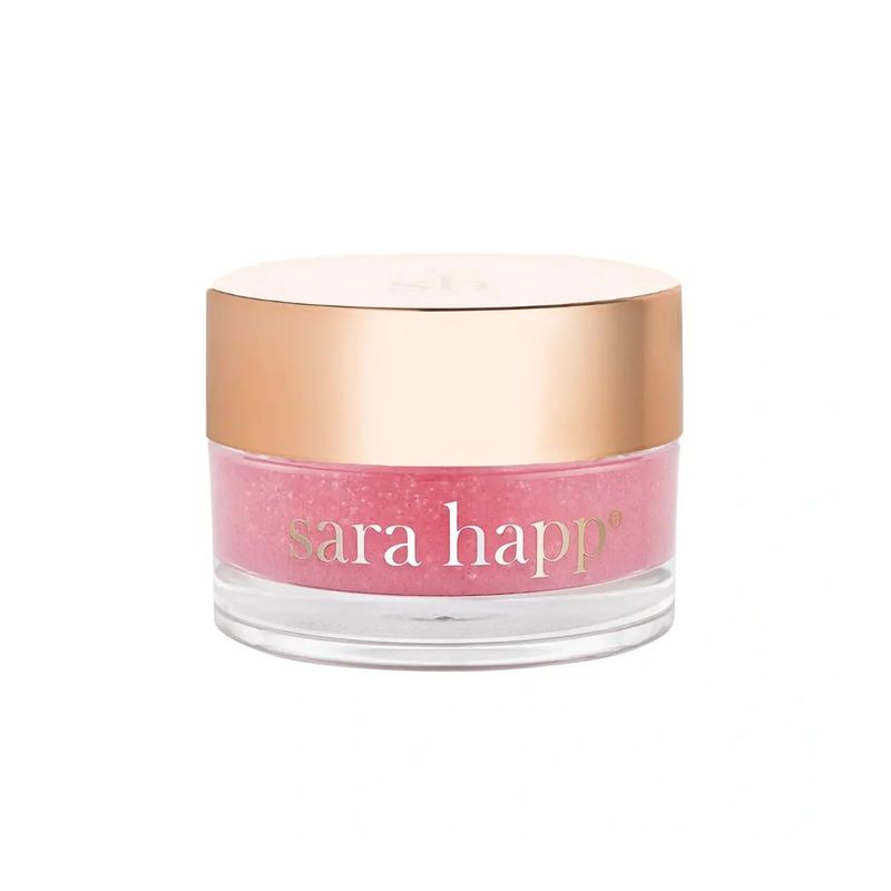 Sara Happ The Lip Scrub: Pink Grapefruit Sugar Scrub for Dry Lips - Gently Exfoliate, Polish, and Revitalize Lips with Vitamin E and Jojoba &amp; Grape Oils, Vegan, 0.5 oz.