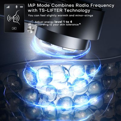 Radio Frequency Skin Tightening Face Lifter Wrinkle Reducing Smart Electric Made of Zinc Alloy Material with RF Base Gel Portable at Home Radio Frequency Anti Aging Face Beauty Device (Gold Black)
