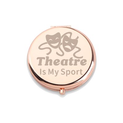 WUSUANED Dranma Themed Makeup Mirror Theatre is My Sport Jewelry Broadway Theater Gifts Theatre Lover Gifts (Theatre is My Sport Mirror)