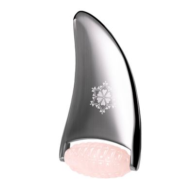 Rose Quartz Stainless Steel Facial Roller - Gua Sha Facial Roller for Face Massage - Boost Circulation - Smooth Wrinkles - Anti-Aging - Premium Quality
