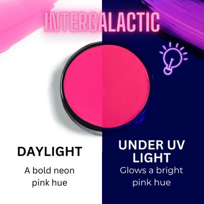 Mehron Makeup Paradise Makeup AQ Face &amp; Body Paint (1.4 oz) (Intergalactic - Neon Pink/Coral UV)