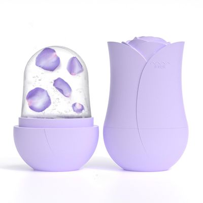 Xkmiess Ice Roller For FaceCryo Cube Ice Roller For Facial And Eye,Skincare Tools,For Relieving Facial Edema, Shrinking Pores, And Lifting And Firming The Skin (Purple)