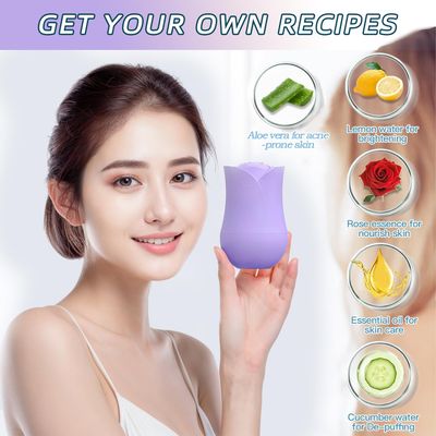 Xkmiess Ice Roller For FaceCryo Cube Ice Roller For Facial And Eye,Skincare Tools,For Relieving Facial Edema, Shrinking Pores, And Lifting And Firming The Skin (Purple)