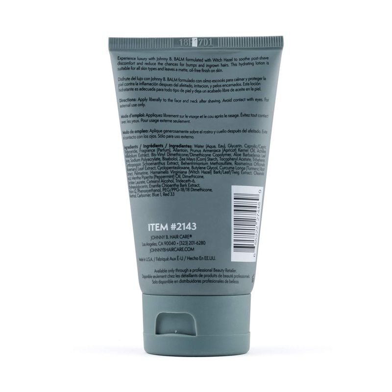 JOHNNY B. Professional Balm After Shave, All-Natural and Hyrdating 3.3 oz.