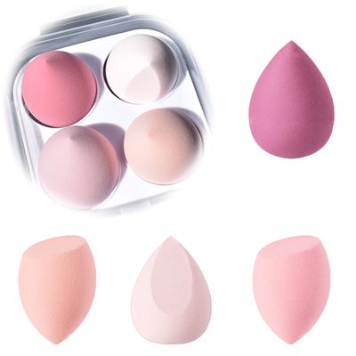 ZILAMGOO Makeup Sponge Set - 4pcs Pink Series, Make Up Tools. Affordable Beauty Blender &amp; Foundation Sponge for Flawless Make Up