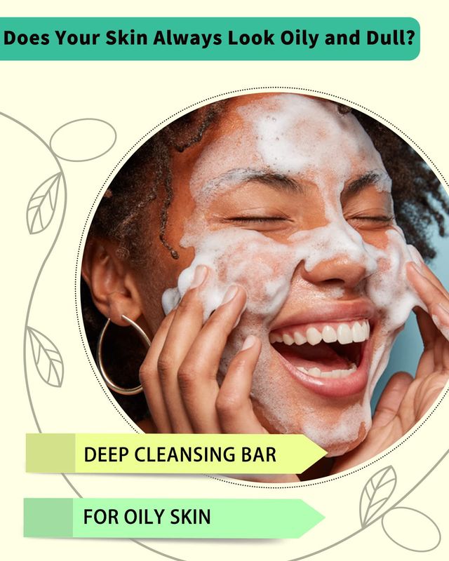 SAPHUS Face Wash Bar, Facial Cleansing Bars Balancing Face Soap Cleanser with Amino Acids &amp; Jojoba Oil for Gentle Exfoliation for Oily Skin, Soap Free, Sulfate Free, Zero Waste