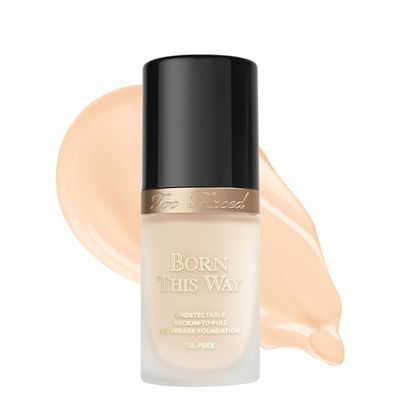 Too Faced Born This Way Natural Finish Longwear Liquid Foundation | Medium-To-Full Coverage | Hydrating + Oil Free, 1 Fl Oz, Swan