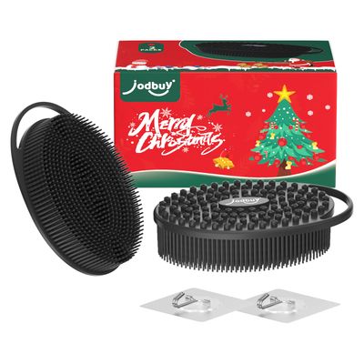 JODBUY 2 Packs Silicone Body Scrubber, Food-Grade Body Scrubber for Men &amp; Women, Exfoliating Silicone Loofah for Sensitive Skin, Stocking Stuffers for Men &amp; Women-The Most Popular Christmas Gifts