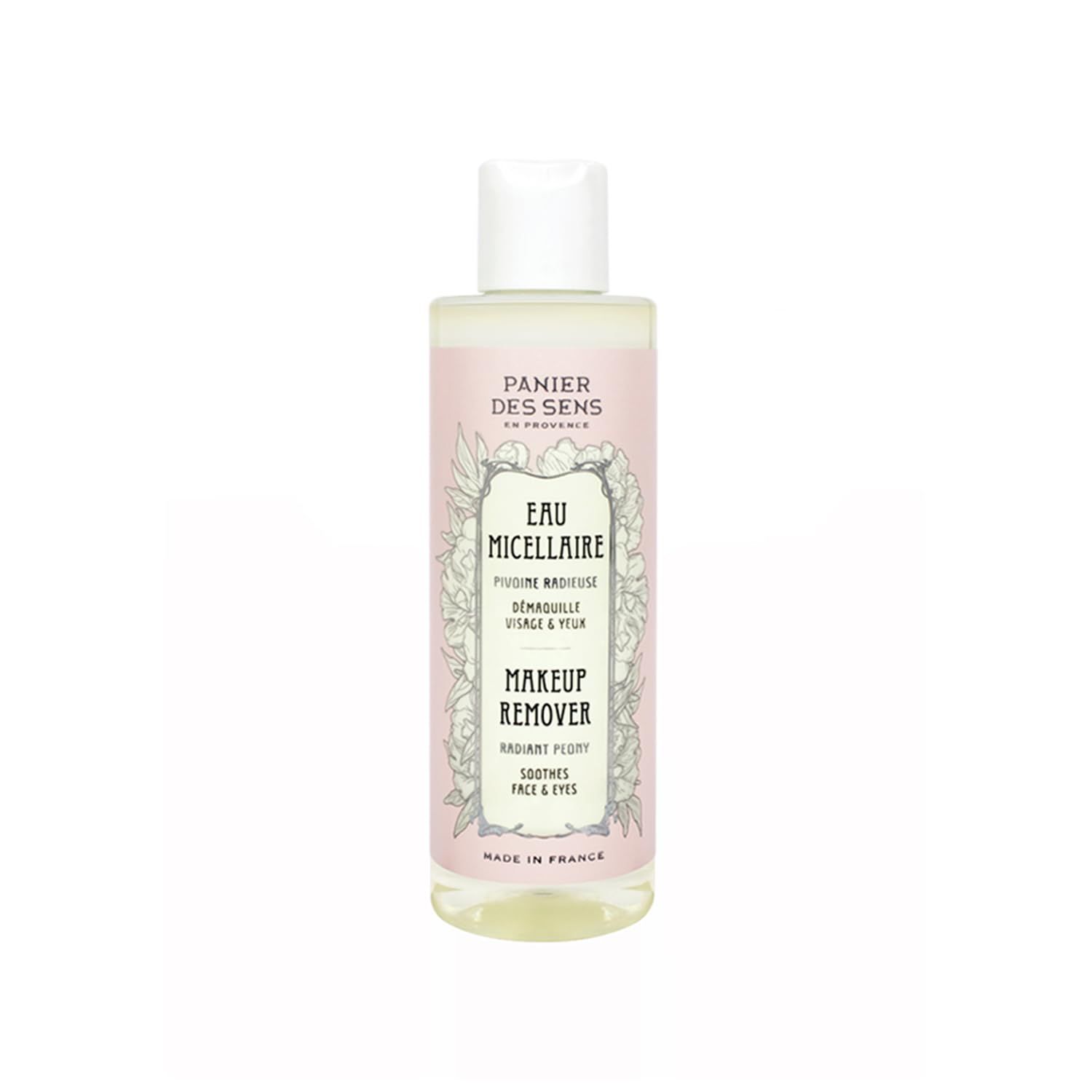 Panier des Sens - Micellar Water - with Cornflower + Rose + Peony Extract - Cleansing &amp; Radiance - Make up Remover for Women Made in France - Gentle Face Cleanser 98% Natural Ingredients - 6.8 floz