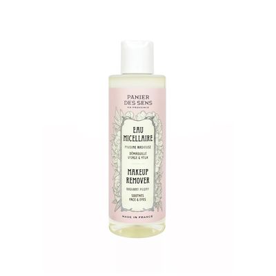 Panier des Sens - Micellar Water - with Cornflower + Rose + Peony Extract - Cleansing &amp; Radiance - Make up Remover for Women Made in France - Gentle Face Cleanser 98% Natural Ingredients - 6.8 floz