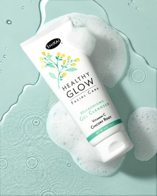 ShiKai Healthy Glow Microbiome Gel Face Cleanser (4oz) | Vitamin C for Even Skin Tone | Gentle for Daily Use | Nourish &amp; Hydrate Dry Skin