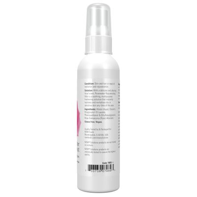NOW Foods Solutions Rosewater Rejuvenating Mist, Hydration and Rejuvenation Spray for All Skin and Hair Types, 4-Ounce