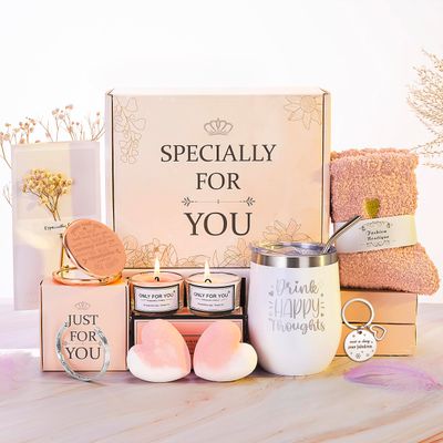 Jimi&amp;Jimu Birthday Gifts for Women - Luxurious Gift Basket Self Care Gifts for Women - Premium SPA Gifts for Women for Sister, Best Friend, Birthday Gifts for Mom, Thank You Gifts