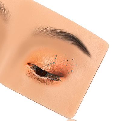 Premium 5D Eyebrow Makeup Practice Board Eyeshadow Makeup Training Skin Silicone Practice Pad for Makeup Beauty Academy (Beige)