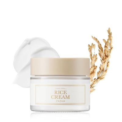 I&#39;m from Rice Cream 1.69 Ounce, 41% Rice Bran Essence with Ceramide, Glowing Look, Improves Moisture Skin Barrier, Nourishes Deeply, Smoothening to Even Out Skin Tone, K Beauty