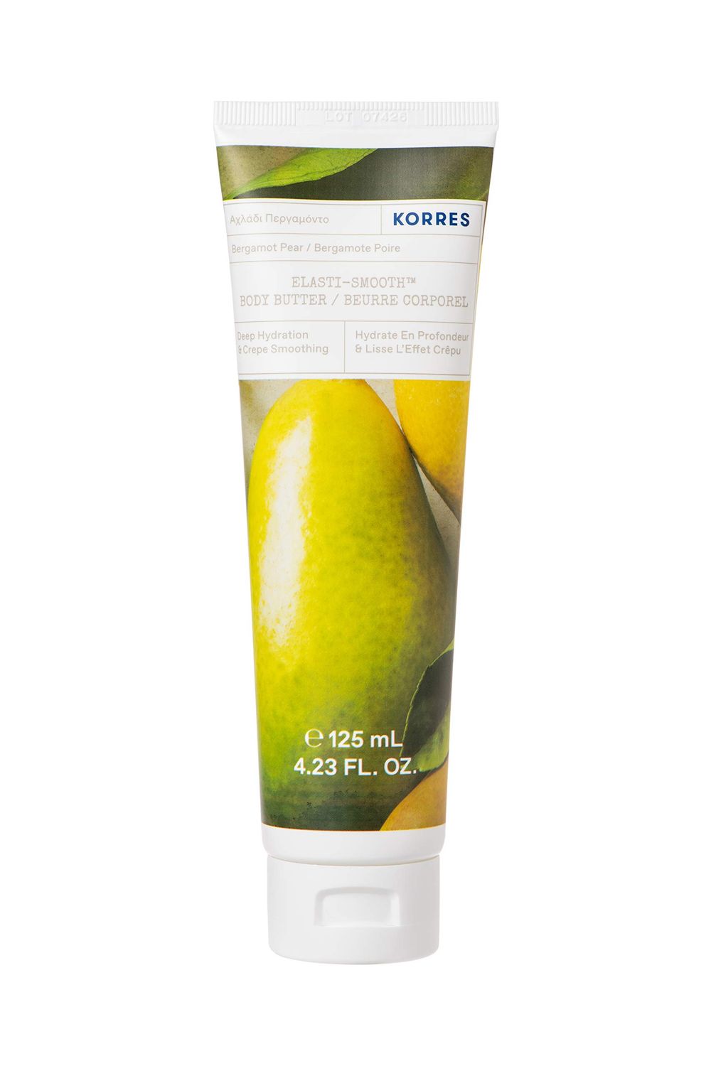 KORRES ELASTI-SMOOTH BERGAMOT PEAR BODY BUTTER 125ML
