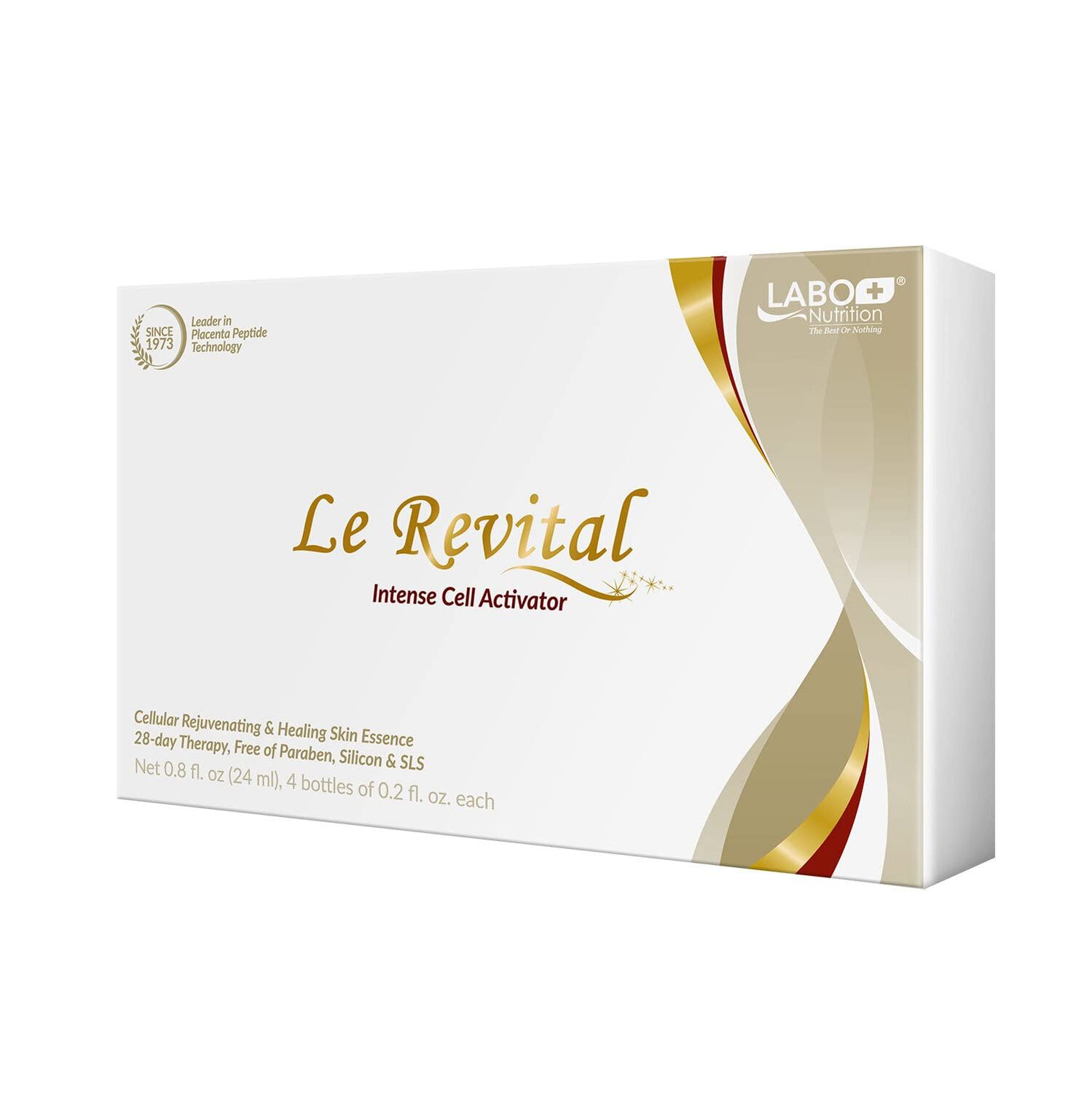 LABO Nutrition Le Revital 98% Concentrated Nano Placenta Extract, Umbilical &amp; Sodium Hyaluronate, Anti-aging Serum from Japan, Skin Rejuvenate Essence, Reduce Wrinkles + Hydration, Non-greasy