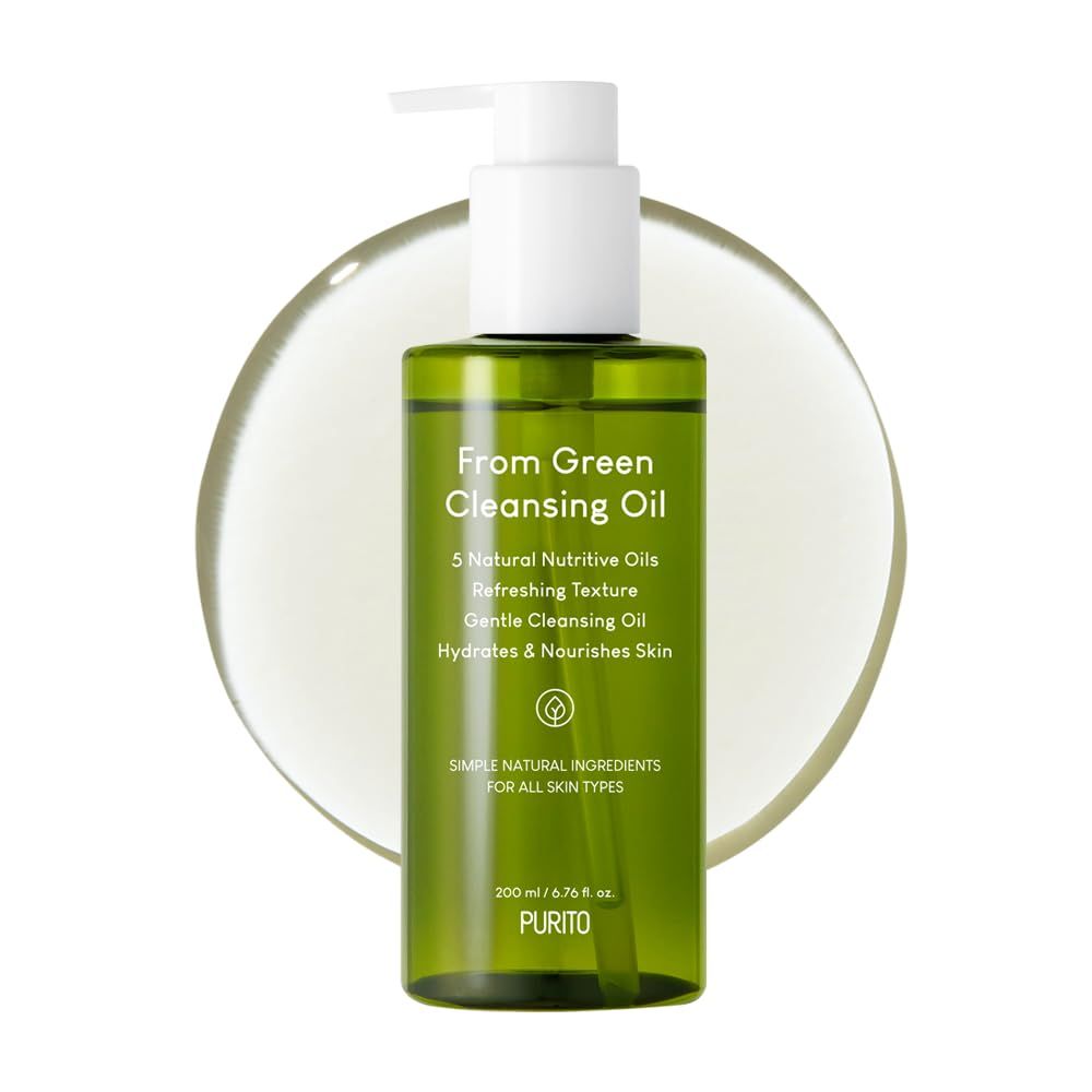 PURITO From Green Cleansing Oil Original, 6.76 fl.oz / 200ml, Gentle Cleansing Oil for Face, Cruelty-free &amp; Vegan, Korean Skin Care