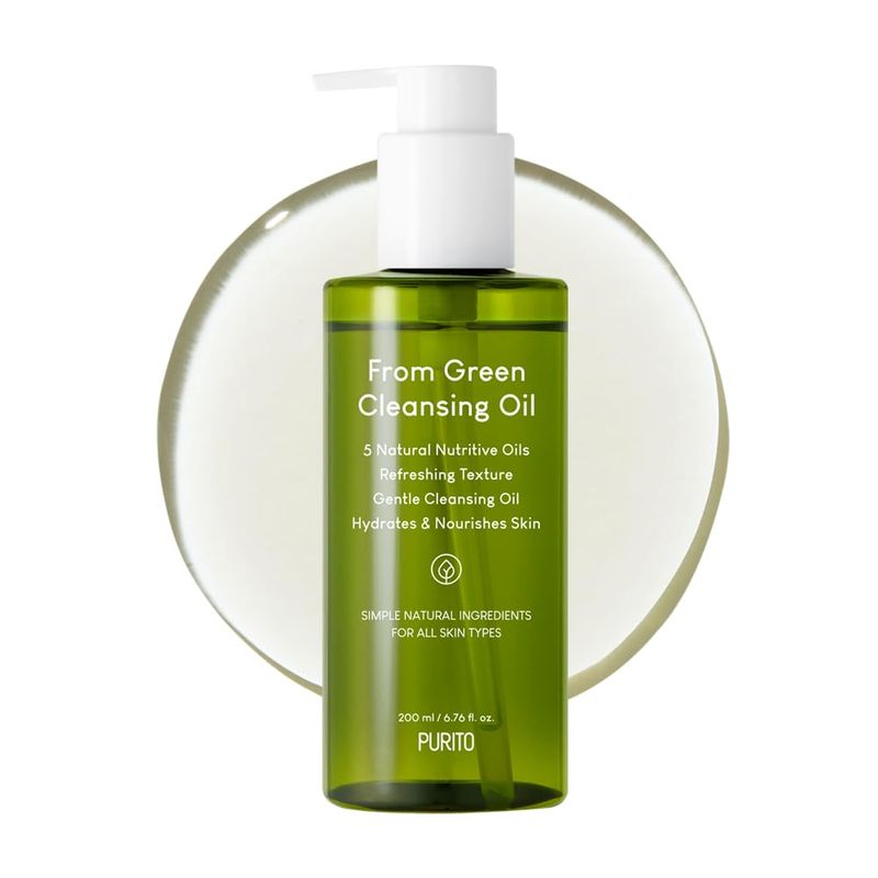 PURITO From Green Cleansing Oil Original, 6.76 fl.oz / 200ml, Gentle Cleansing Oil for Face, Cruelty-free &amp; Vegan, Korean Skin Care