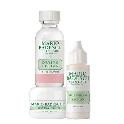 Mario Badescu Acne Repair Kit with Drying Lotion, Buffering Lotion &amp; Drying Cream | Skin Care Set Ideal for Combination or Oily Face for Healthy, Clear Complexion
