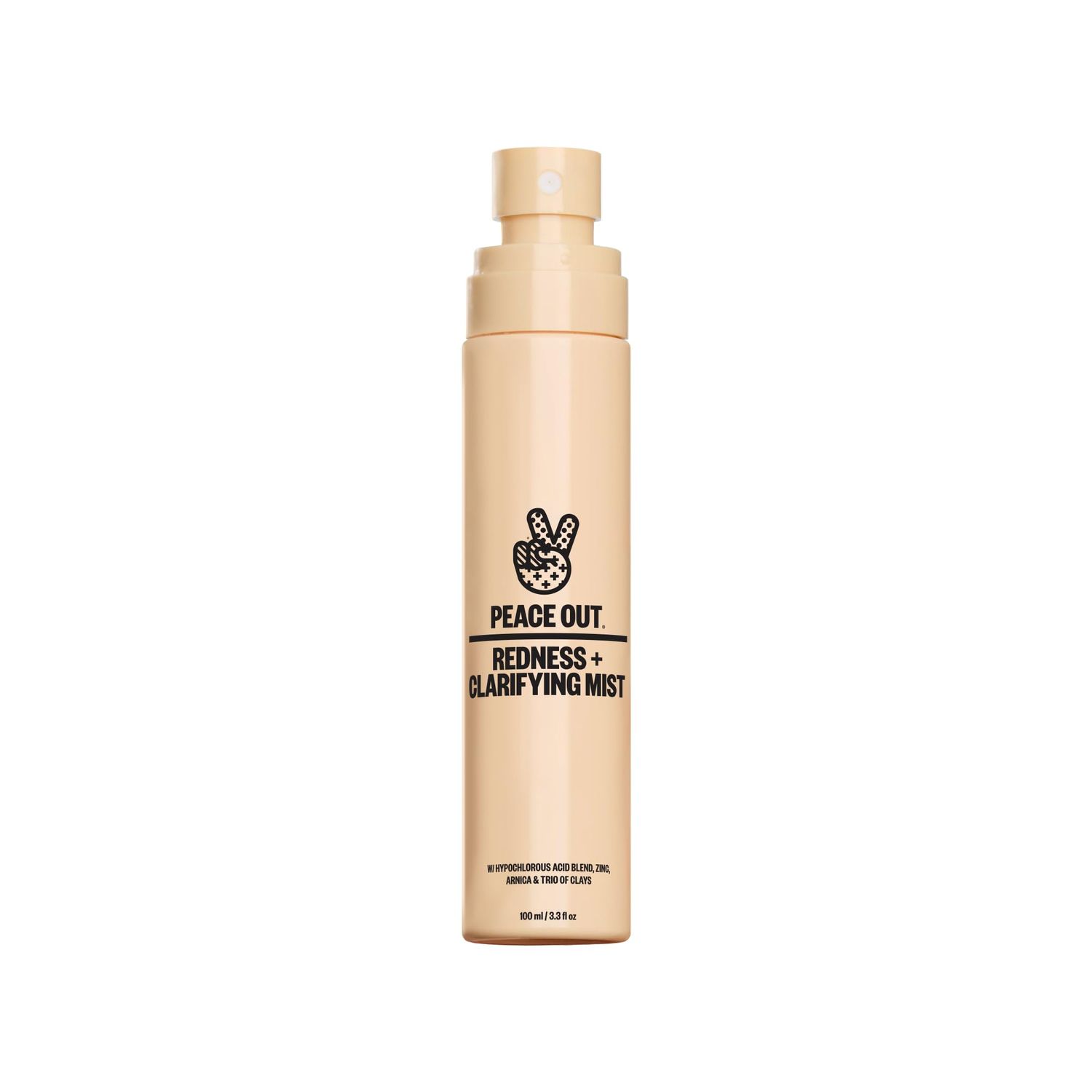 Peace Out Skincare Redness &amp; Clarifying Mist, Hypochlorous Acid Spray Helps Reduce Redness and Excess Oil, Balancing Facial Spray for Acne-Prone Skin, 3.3 fl oz