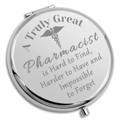 Pharmacy Technician Gifts Compact Mirror Pharmacist Gifts for Women Pharmacy Gifts for Coworkers Friend Pharmacy Tech Nurse Thank You Gifts Birthday Gift Folding Mirror Medical School Graduation Gifts