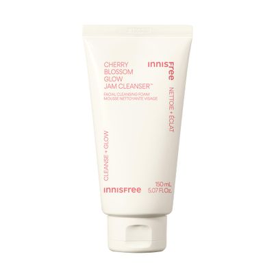 innisfree Cherry Blossom Glow Jam Cleanser, Sulfate Free, Korean Face Wash, Cleansing Foam for Glowing Glass Skin (Packaging May Vary)