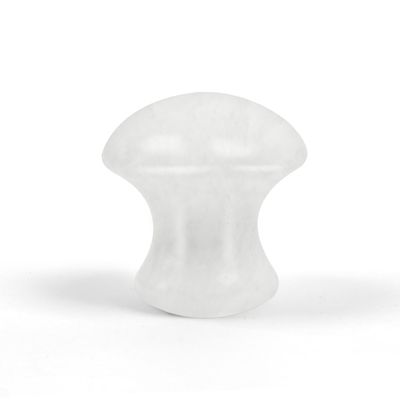 LEOSENSE 1 Pc Mushroom Jade Gua Sha Facial Tools, Jade Roller Guasha Massage Crystal WhiteJade Stone Mushroom Shaped Face Lift Remove Wrinkles Massager for Women Spa, Massage Knobs for Body Relaxing