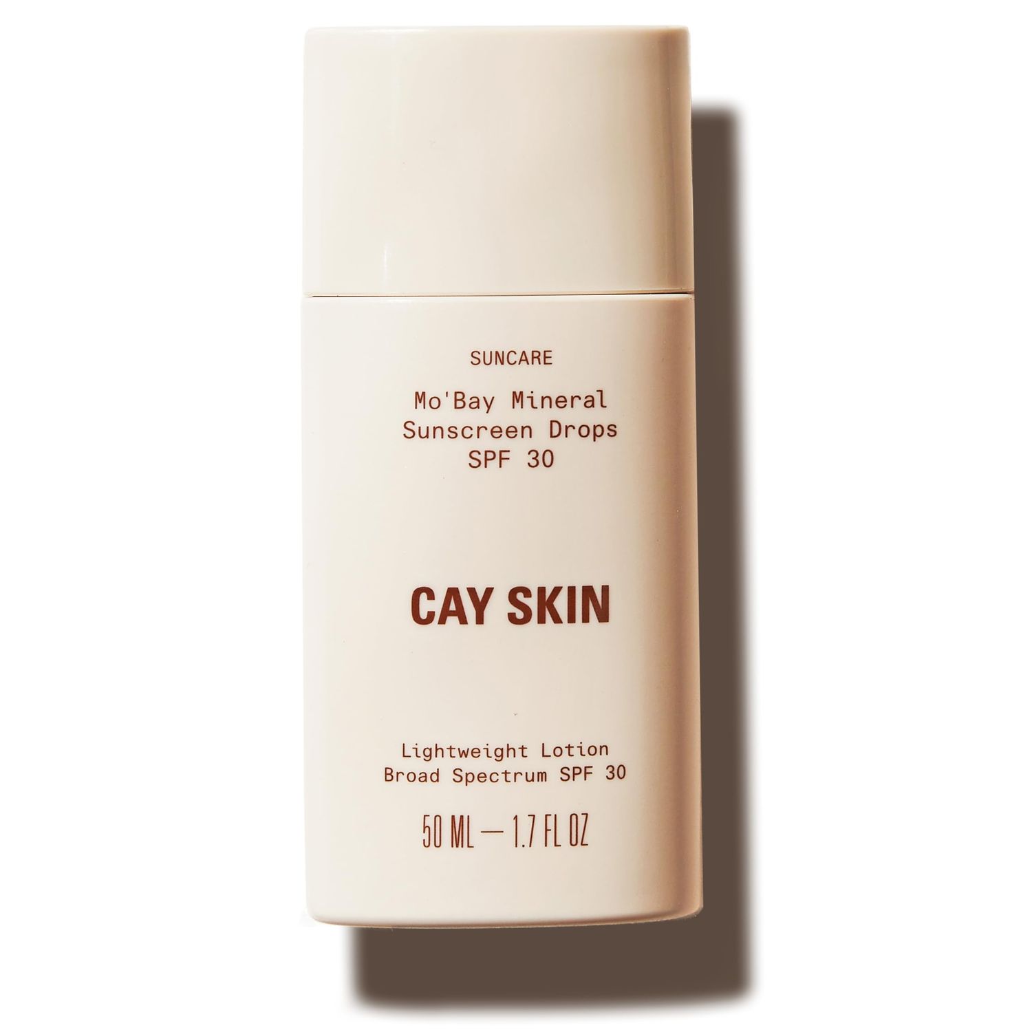 Mo'Bay Weightless Mineral Sunscreen Lotion w/SPF 30 (1.7 fl oz) - No White Cast Sunblock Cream w/Sea Moss, Fermented Guava &amp; Squalane - Vegan Sheer Sunscreen - Mineral SPF Drops for All Skin Types