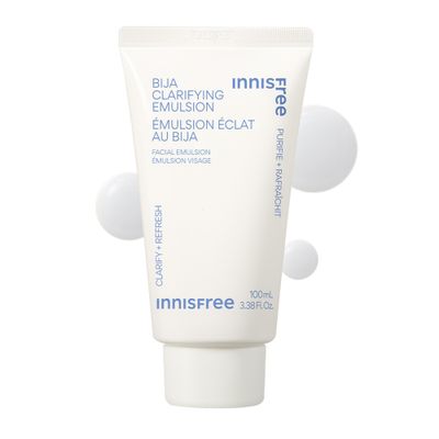 innisfree Bija Clarifying Emulsion with Salicylic Acid and Niacinamide, Korean Skincare Lightweight Face Moisturizer (Packaging May Vary)