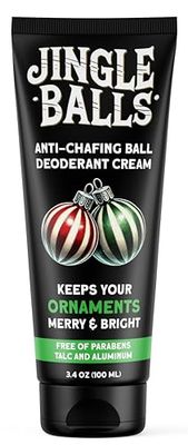 Pelto Jingle Anti-Chafing Cream Ball Deodorant for Men. 2024 Stocking Stuffers for Men Christmas Gifts For Husband Boyfriend, Unique Gifts for Him. White Elephant Gift Dad Boyfriend Secret Santa