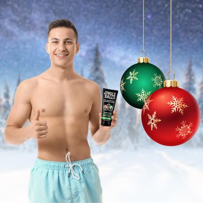 Pelto Jingle Anti-Chafing Cream Ball Deodorant for Men. 2024 Stocking Stuffers for Men Christmas Gifts For Husband Boyfriend, Unique Gifts for Him. White Elephant Gift Dad Boyfriend Secret Santa