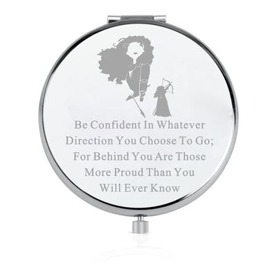 LQRI Brave Merida Proposal Compact Mirror Merida Princess Charm Portable Hand Makeup Mirror Anime Cartoon Gift
