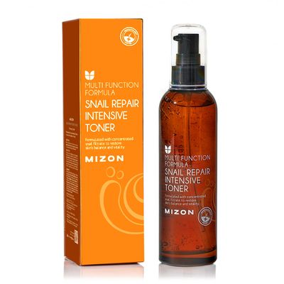 MIZON Snail Repair Intensive Toner Snail Mucin Hyaluronic Acid Adenosine Centella Asiatica Moisturizer Fine Line Treatment Safe Formula Korean Skincare (3.38 fl oz)