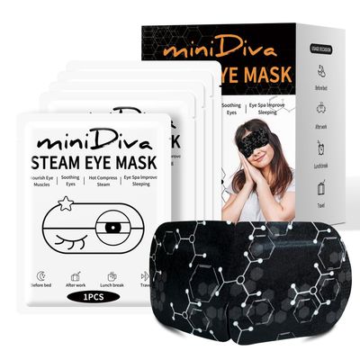 Minidiva Steam Eye Mask for Dry Eyes, 10Pcs Self Heating Spa Warm Eye Mask Relax Sleep Mask, Disposable Heated Eye Mask for Dark Circles Eye Fatigue, Relieve Stress Eye Fatigue (Graphene*3)