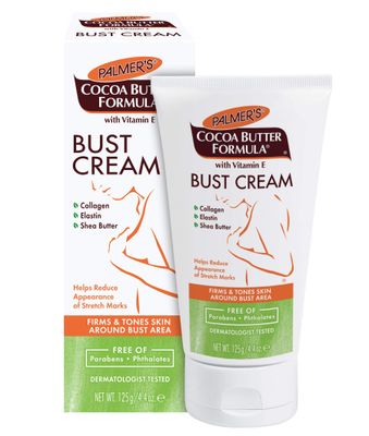 Palmer&#39;s Cocoa Butter Formula Bust Cream for Pregnancy Skin Care with Vitamin E, 4.4 oz. (Pack of 3)