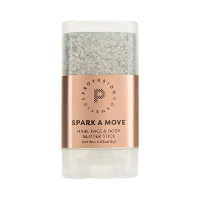 Profusion Cosmetics Spark A Move Hair, Face, and Body Glitter Stick, Get Glam Instantly and Shine Bright All Day with Multi-Dimensional Glitter Stick, Unleash Your Inner Sparkle (Moonwalk)