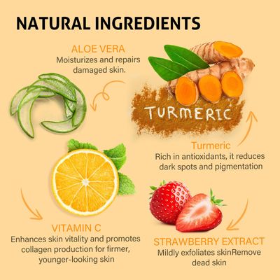 Turmeric Vitamin C Face Scrub-Turmeric Exfoliating Facial Scrub,Vitamin C Scrub Microdermabrasion Facial Scrub Exfoliating Face Scrub For Remove Dead Skin, Dark Spots, Clear Pores 4.58 oz