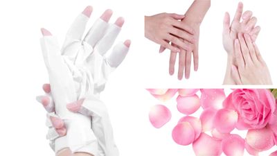 Mino BEAUTY 3 Pairs Rose Moisturizing Nourishing Manicure Hand Mask Collagen Rich In the Essence of Rose Oil Plant Extract Anti Wrinkle and Reduce the Look of Fine Lines