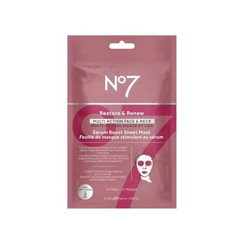 No7 Restore &amp; Renew FACE &amp; NECK MULTI ACTION serum boost sheet masks